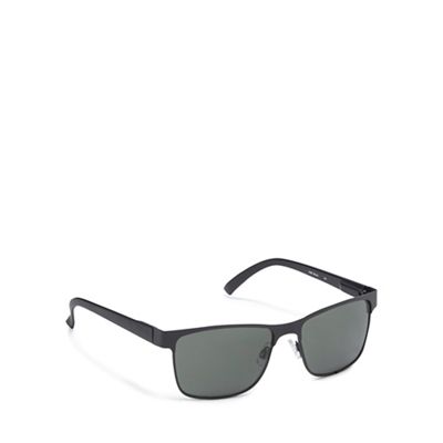 Black tinted semi rimless sunglasses